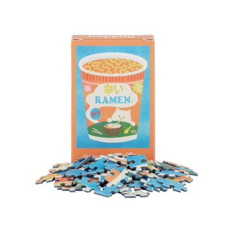 mini puzzle with a ramen pot and puzzle pieces