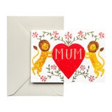 Mothers Day Card Mum Lion Heart