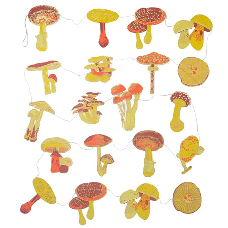 Paper Garland Mushrooms