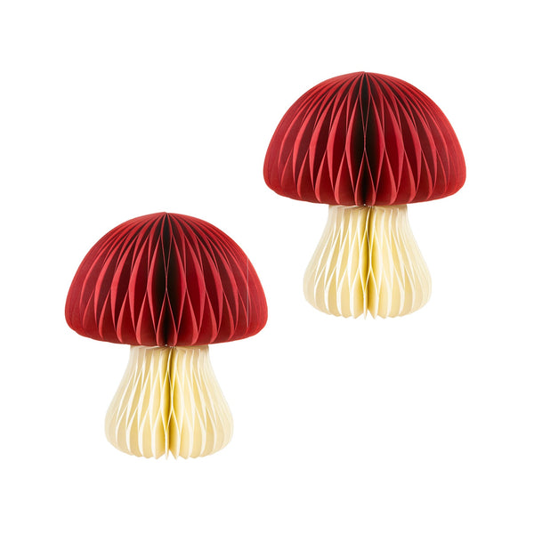 Decoration Paper Hanging Toadstool Set Of 2