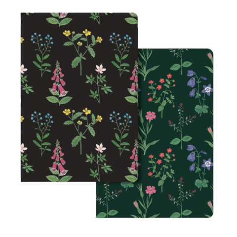 Notebook Wildflower Pattern Notebook Set