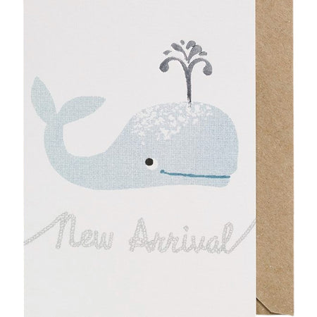 New Baby Card Teal Whale