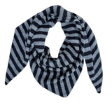 Nordic Stripe Triangle Scarf Navy Blue