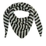 Nordic Stripe Triangle Scarf Khaki Mint