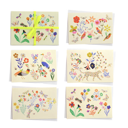 Notecard Set 8 Cards Birds And Bees