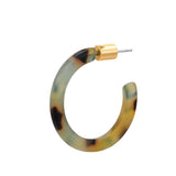 Hoop Earrings Resin Octavia Rust