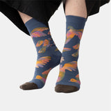 Bonne Maison Socks Mid Calf Oiseaux Denim