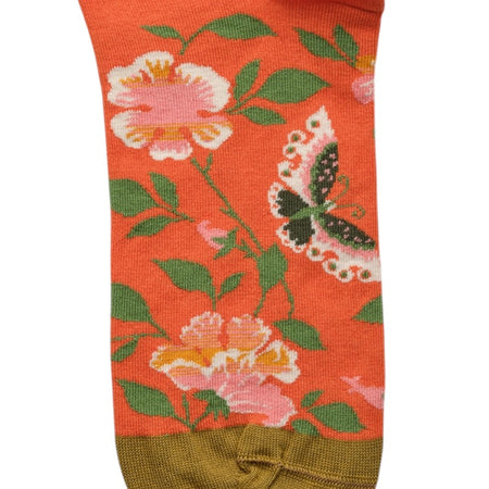 Bonne Maison Trainer Socks Orange Butterfly
