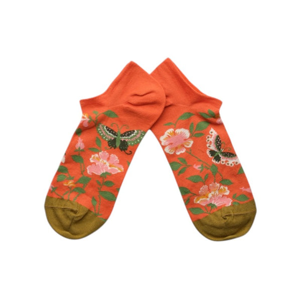 Bonne Maison Trainer Socks Orange Butterfly