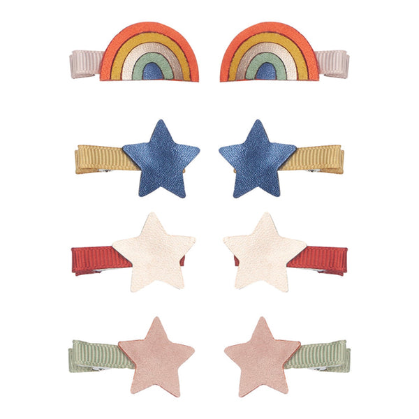 Hair Clips Over The Rainbow Mini Clip Set