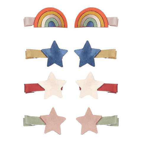 Hair Clips Over The Rainbow Mini Clip Set