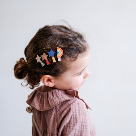 Hair Clips Over The Rainbow Mini Clip Set