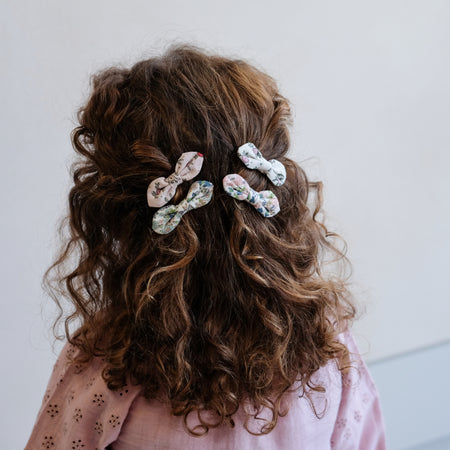 Hair Clips Set Of 4 Flora Bow Clips