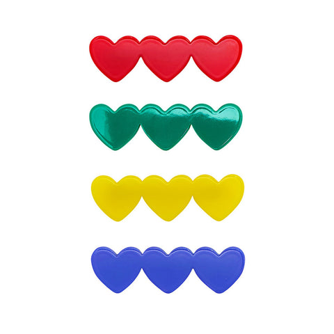 Heart Acetate Clips