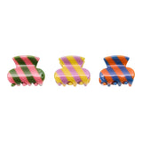 Striped Mini Claw Clips
