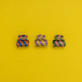 Striped Mini Claw Clips