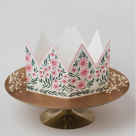 Card Party Hat Flower Crown Pink Cosmos