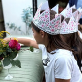 Card Party Hat Flower Crown Pink Cosmos