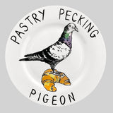 Plate China Pastry Pecking Pigeon