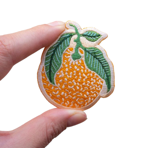 Patch Iron On Embroidered Clementine