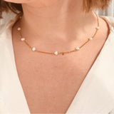 Necklace Gold Plated Pearl Chain