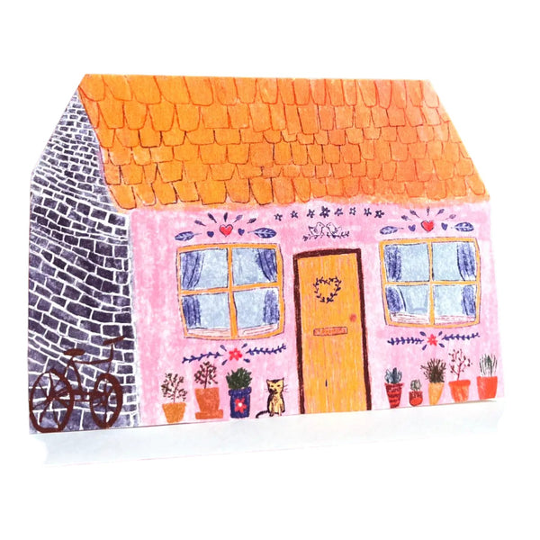 New Home Card Pink Cottage