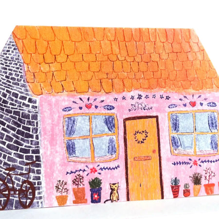 New Home Card Pink Cottage