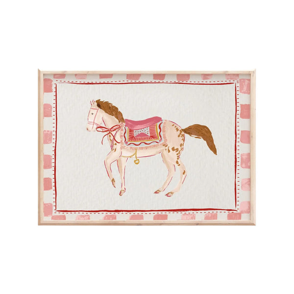 Horse Print Pink A4