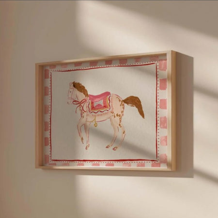 Horse Print Pink A4