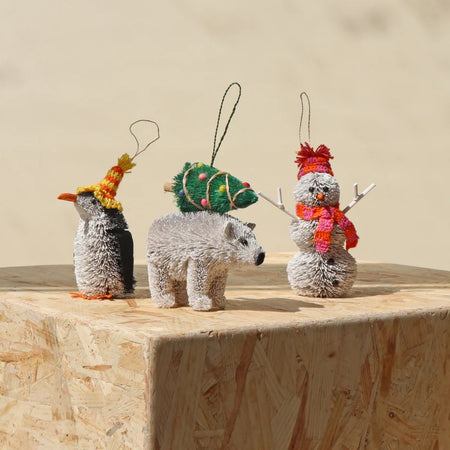 Bristle Polar Bear Decoration