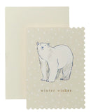 Christmas Card Polar Bear Winter Wishes