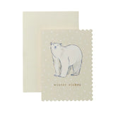 Christmas Card Polar Bear Winter Wishes