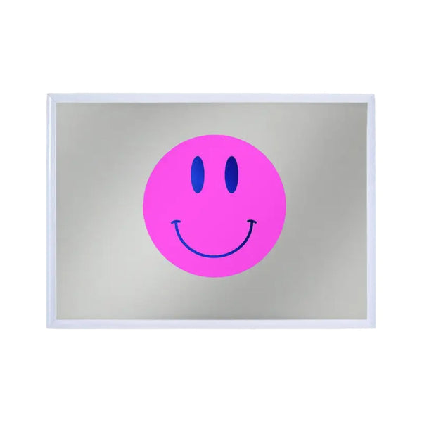 Print A4 Smiley Face Neon Pink