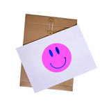 Print A4 Smiley Face Neon Pink