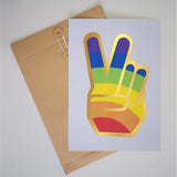 Peace Sign Gold Foil A4 Print