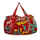 Duffle Bag Red Botanical