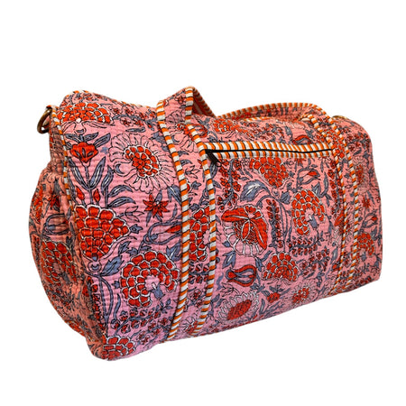 Duffle Bag Red Floral