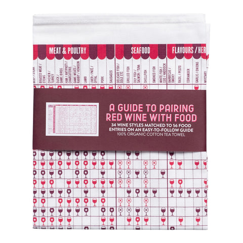 Tea Towel A Guide To Red Wine