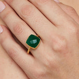 Ring Adjustable Size Darcy Green Onyx
