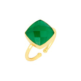 Ring Adjustable Size Darcy Green Onyx