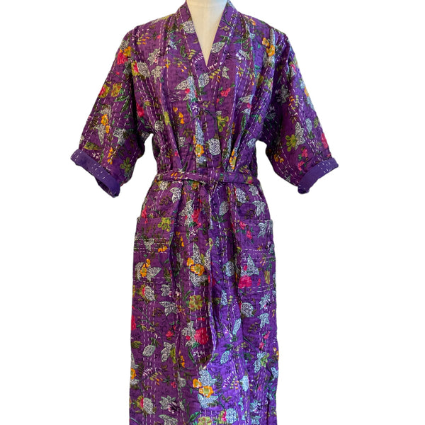 Robe Cotton Kantha Wildflower