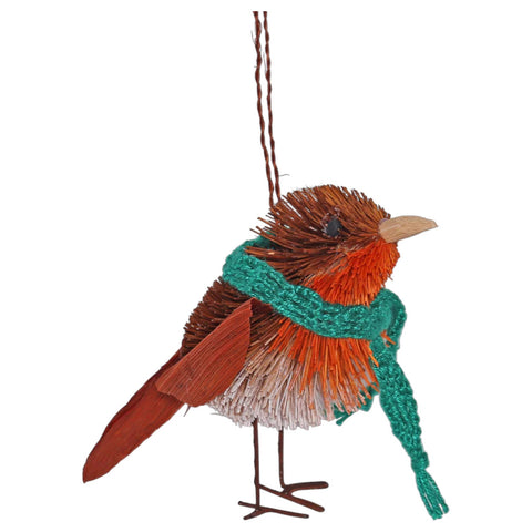 Bristle Robin with Scarf Decoration
