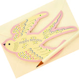 Die Cut Card Happy Birthday Bird Lilac