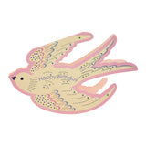 Die Cut Card Happy Birthday Bird Lilac