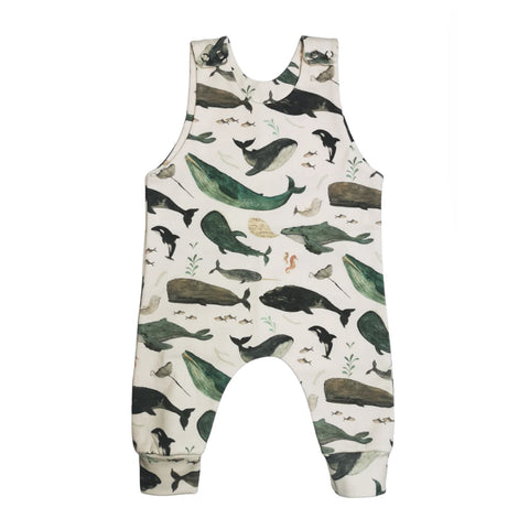 Romper Organic Cotton Whale Song