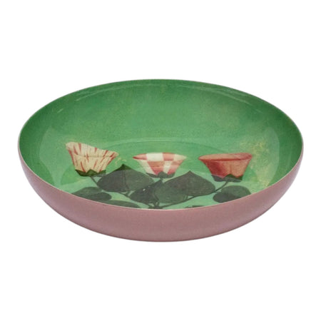 Enamel Tray Round Festival Of Flowers