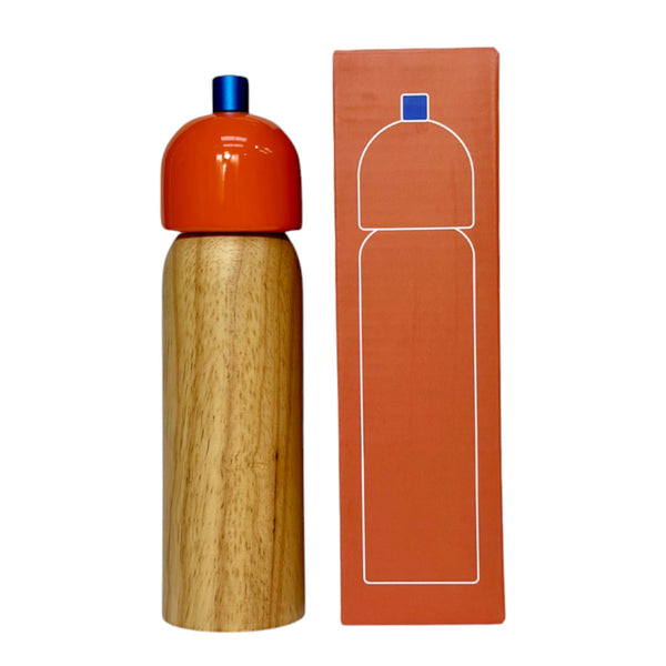 Salt Or Pepper Grinder Wood Orange Blue