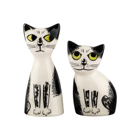 Salt And Pepper Shakers Black and White Cats