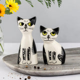 Salt And Pepper Shakers Black and White Cats