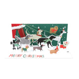 Christmas Card 3D Pop Out Santa's Dog Walker